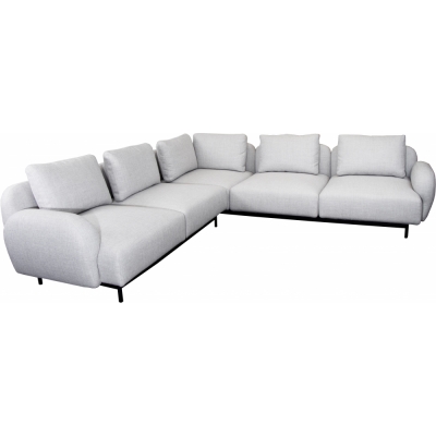 Cane-line - Aura Ecksofa mit niedrigen Armlehnen Hellgrau (Ambience)