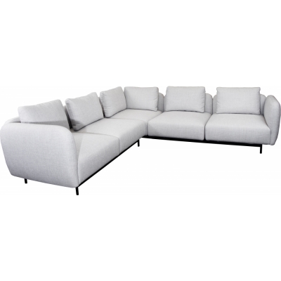 Cane-line - Aura Ecksofa mit hohen Armlehnen Hellgrau (Ambience)