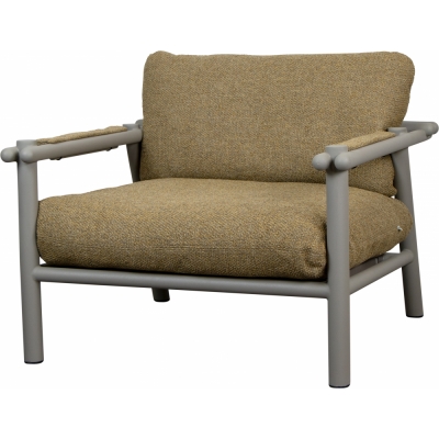 Cane-line - Sticks Loungesessel Aluminium Taupe | Kurkuma gelb (Cane-line Rise)