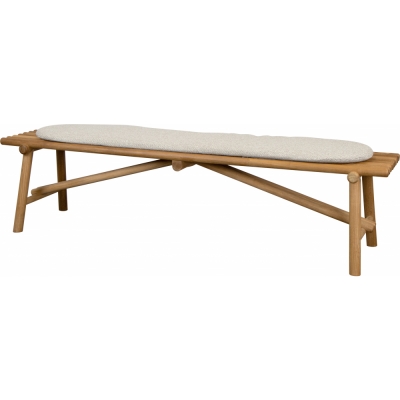 Cane-line - Sticks Bank mit Sitzkissen Teak | Desert sand (Cane-line Rise)