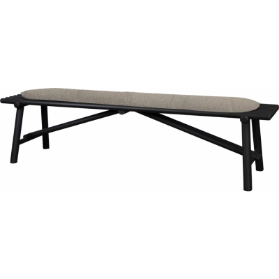 Cane-line - Sticks Bank mit Sitzkissen Aluminium Lava grau | Taupe (Cane-line Free)