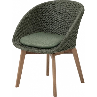 Cane-line - Peacock Sessel Teak / Dunkelgrün | Dunkelgrün (Link)
