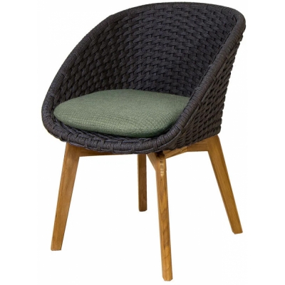 Cane-line - Peacock Sessel Teak / Dunkelgrau | Dunkelgrün (Link)