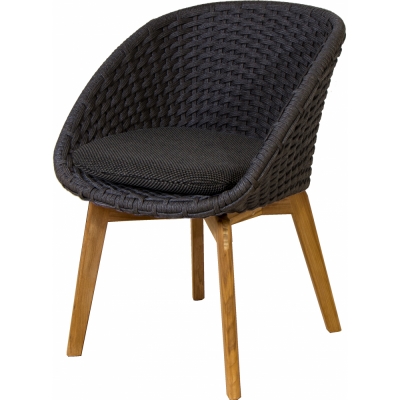 Cane-line - Peacock Sessel Teak / Dunkelgrau | Dunkelgrau (Focus)