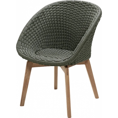 Cane-line - Peacock Sessel Teak / Dunkelgrün | ohne Kissen