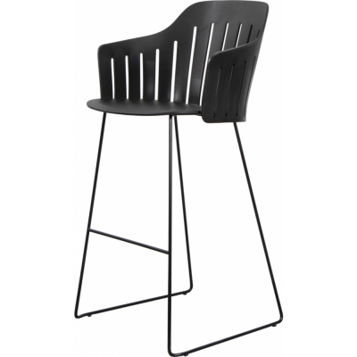 Cane-line - Choice Barhocker Outdoor Kufen, Schwarz | Schwarz