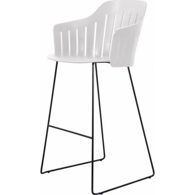 Cane-line - Choice Barhocker Outdoor Kufen, Schwarz | Weiß