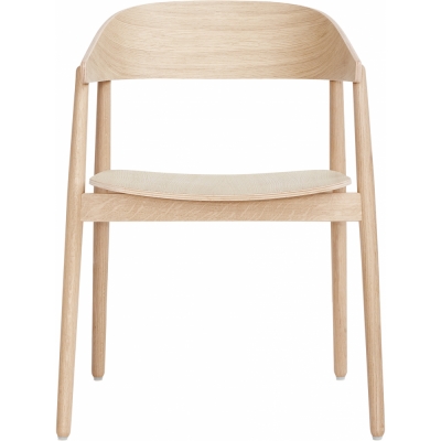 Andersen Furniture - AC2 Stuhl mit Armlehne Eichensitz Weiß / Eiche weiß matt
