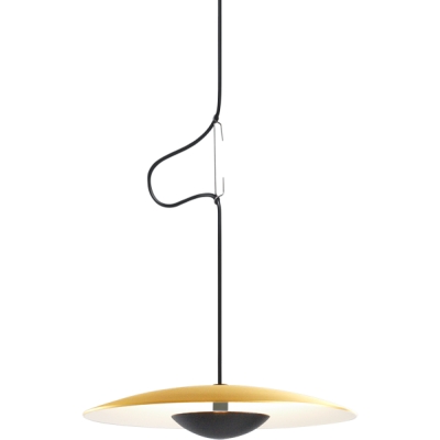 Marset - Ginger 32 Pendelleuchte Messing gebürstet / Weiß (DALI)