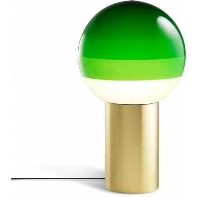 Marset - Dipping Light Tischleuchte Grün / Messing gebürstet