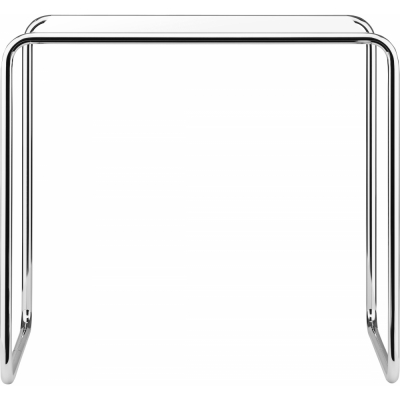 Thonet - B 9 a Beistelltisch TS 9015 Cool White decklackiert (Gestell: Chrom Standard)