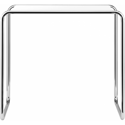 Thonet - B 9 c Beistelltisch TS 9015 Cool White decklackiert (Gestell: Chrom Standard)