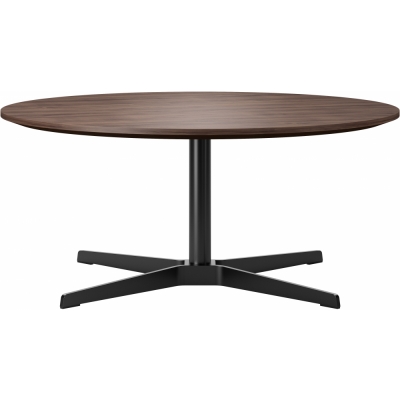 Thonet - 1808 Beistelltisch TP 24 Nussbaum Beize (Gestell: RAL 9005 Tiefschwarz)
