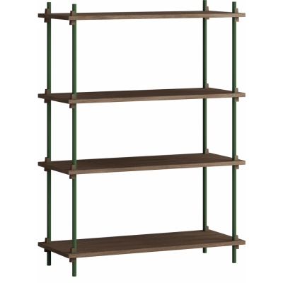 Moebe - Shelving System s.115.1.A Regal, Einfach Eiche geräuchert/Kieferngrün