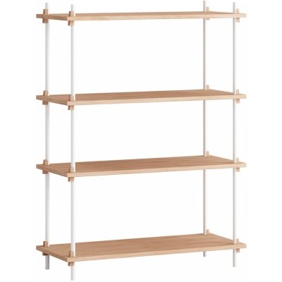 Moebe - Shelving System s.115.1.A Regal, Einfach Eiche/Weiß