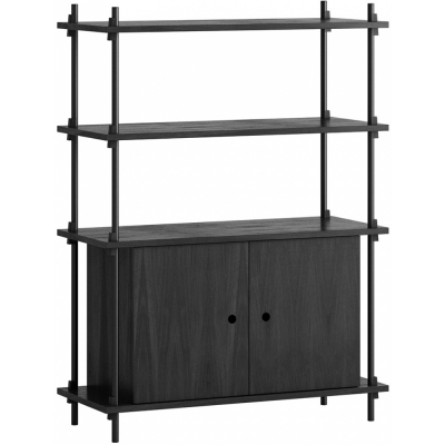 Moebe - Shelving System s.115.1.B Regal, Einfach Schwarz/Schwarz
