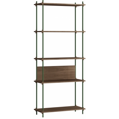 Moebe - Shelving System s.200.1.A Regal, Einfach Eiche geräuchert/Kieferngrün