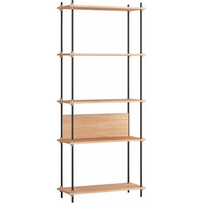 Moebe - Shelving System s.200.1.A Regal, Einfach Eiche/Schwarz