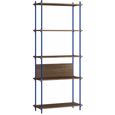 Moebe - Shelving System s.200.1.A Regal, Einfach Eiche geräuchert/Tiefblau