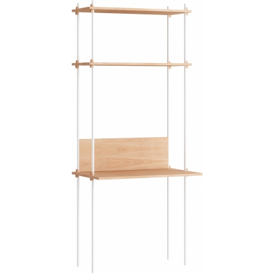 Moebe - Shelving System s.200.1.D Regal, Einfach Eiche/Weiß
