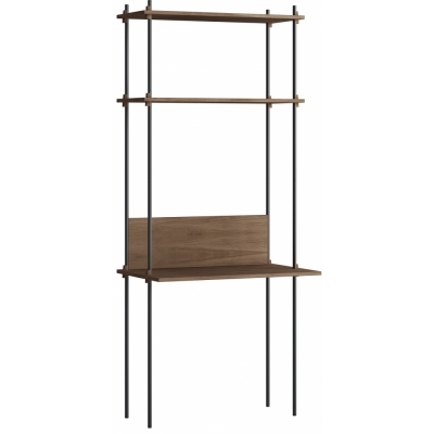 Moebe - Shelving System s.200.1.D Regal, Einfach Eiche geräuchert/Schwarz