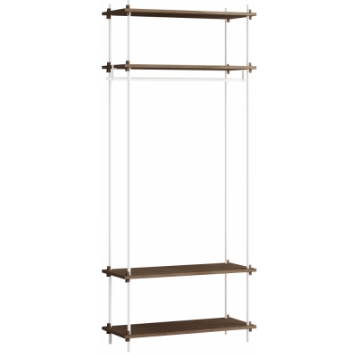Moebe - Shelving System s.200.1.F Regal, Einfach Eiche geräuchert/Weiß