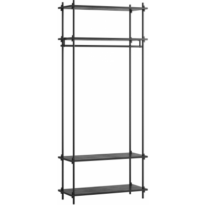Moebe - Shelving System s.200.1.F Regal, Einfach Schwarz/Schwarz