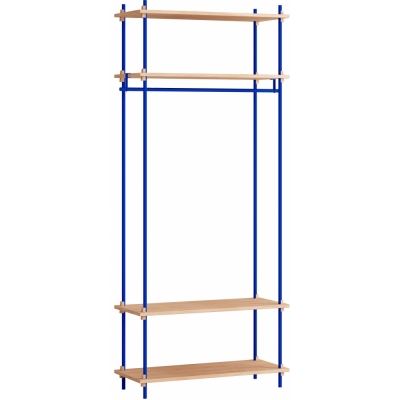 Moebe - Shelving System s.200.1.F Regal, Einfach Eiche/Tiefblau