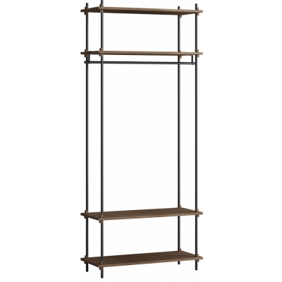 Moebe - Shelving System s.200.1.F Regal, Einfach Eiche geräuchert/Schwarz