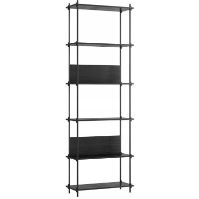 Moebe - Shelving System s.255.1.A Regal, Einfach Eiche/Schwarz