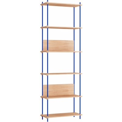 Moebe - Shelving System s.255.1.A Regal, Einfach Eiche/Tiefblau