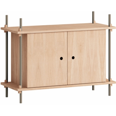 Moebe - Shelving System s.65.1.B Regal, Einfach Eiche/Warmes Grau