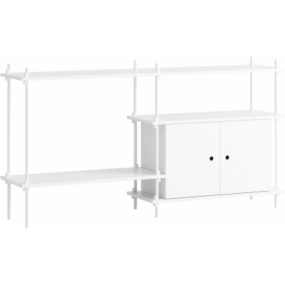 Moebe - Shelving System s.85.2.C Regal, Doppelt Weiß/Weiß