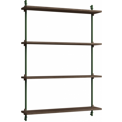 Moebe - Wall Shelving ws.115.1 Wandregal, Einfach Eiche geräuchert/Kieferngrün