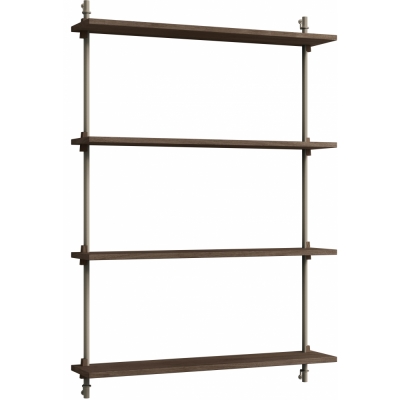 Moebe - Wall Shelving ws.115.1 Wandregal, Einfach Eiche geräuchert/Warmes Grau