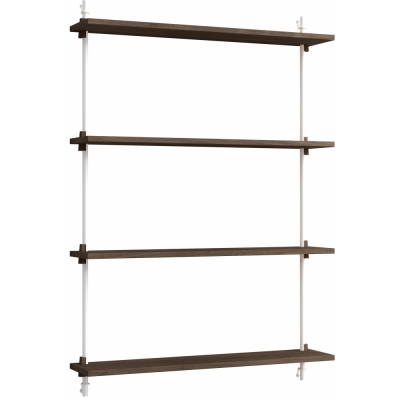 Moebe - Wall Shelving ws.115.1 Wandregal, Einfach Eiche geräuchert/Weiß