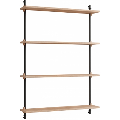Moebe - Wall Shelving ws.115.1 Wandregal, Einfach Eiche/Schwarz