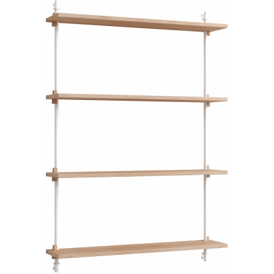 Moebe - Wall Shelving ws.115.1 Wandregal, Einfach Eiche/Weiß
