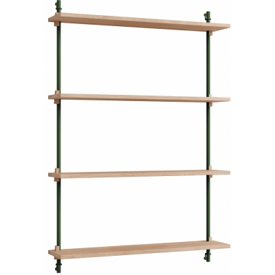 Moebe - Wall Shelving ws.115.1 Wandregal, Einfach Eiche/Kieferngrün