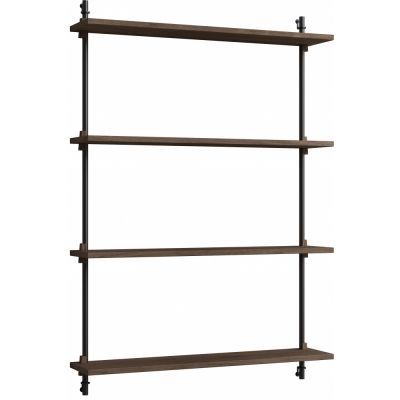 Moebe - Wall Shelving ws.115.1 Wandregal, Einfach Eiche geräuchert/Schwarz