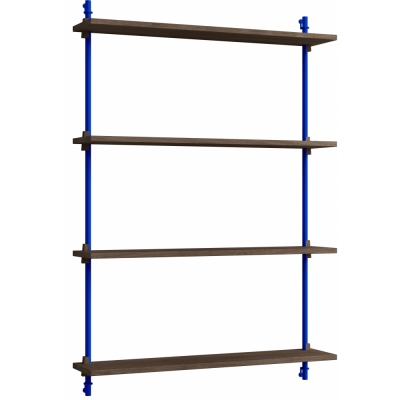Moebe - Wall Shelving ws.115.1 Wandregal, Einfach Eiche geräuchert/Tiefblau