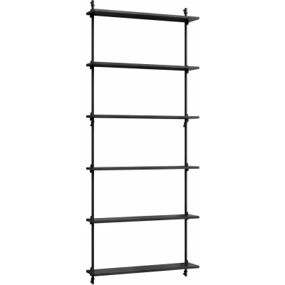 Moebe - Wall Shelving ws.200.1 Wandregal, Einfach Schwarz/Schwarz
