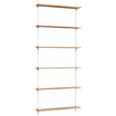 Moebe - Wall Shelving ws.200.1 Wandregal, Einfach Eiche/Weiß