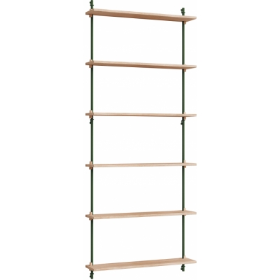 Moebe - Wall Shelving ws.200.1 Wandregal, Einfach Eiche/Kieferngrün