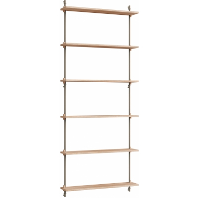 Moebe - Wall Shelving ws.200.1 Wandregal, Einfach Eiche/Warmes Grau