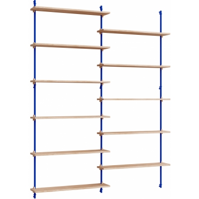 Moebe - Wall Shelving ws.200.2 Wandregal, Doppelt Eiche/Tiefblau