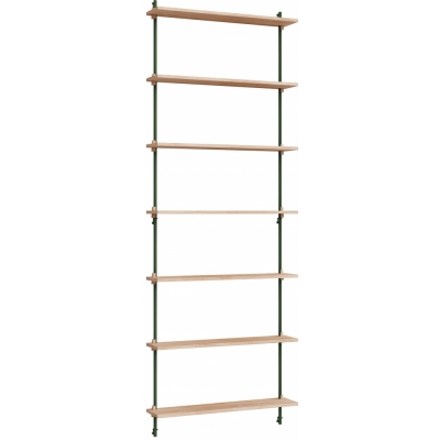 Moebe - Wall Shelving ws.230.1 Wandregal, Einfach Eiche/Kieferngrün