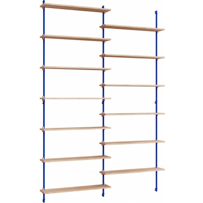 Moebe - Wall Shelving ws.230.2 Wandregal, Doppelt Eiche/Tiefblau
