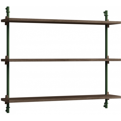 Moebe - Wall Shelving ws.65.1 Wandregal, Einfach Eiche geräuchert/Kieferngrün