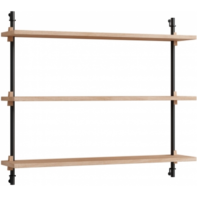 Moebe - Wall Shelving ws.65.1 Wandregal, Einfach Eiche/Schwarz